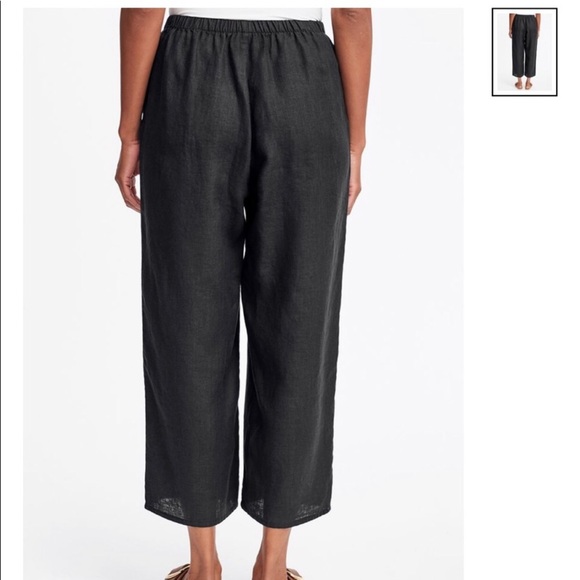 FLAX Red Linen Crop Pants - Picture 8 of 8